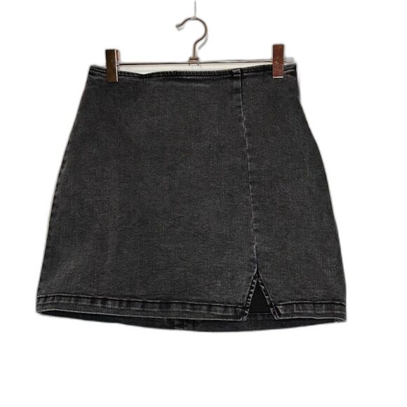 Wild Fable Acid Wash Denim Miniskirt in Black Grey size 2 - Picture 6 of 7